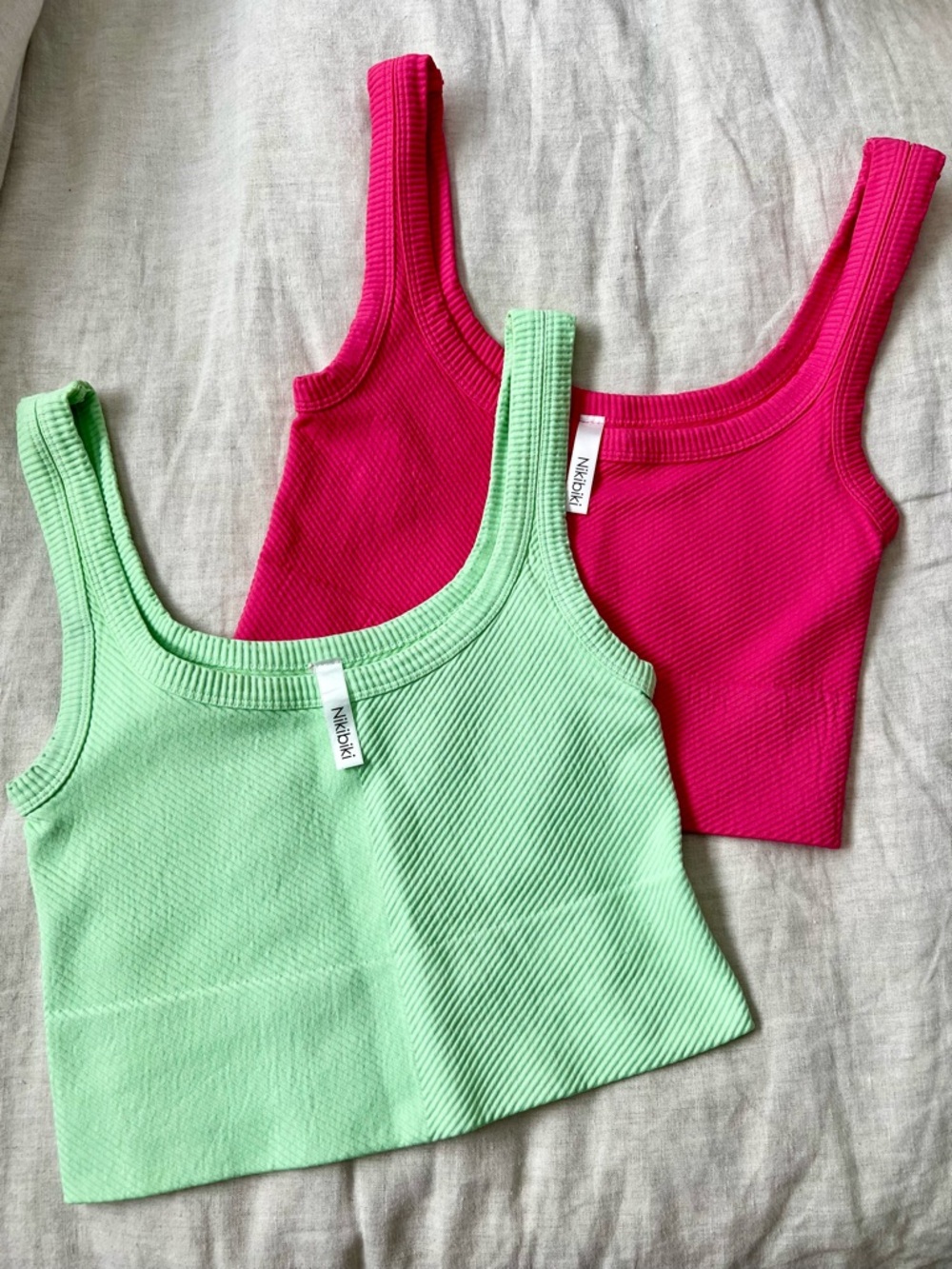 Nikibiki Ribbed Crop Tanks (2)